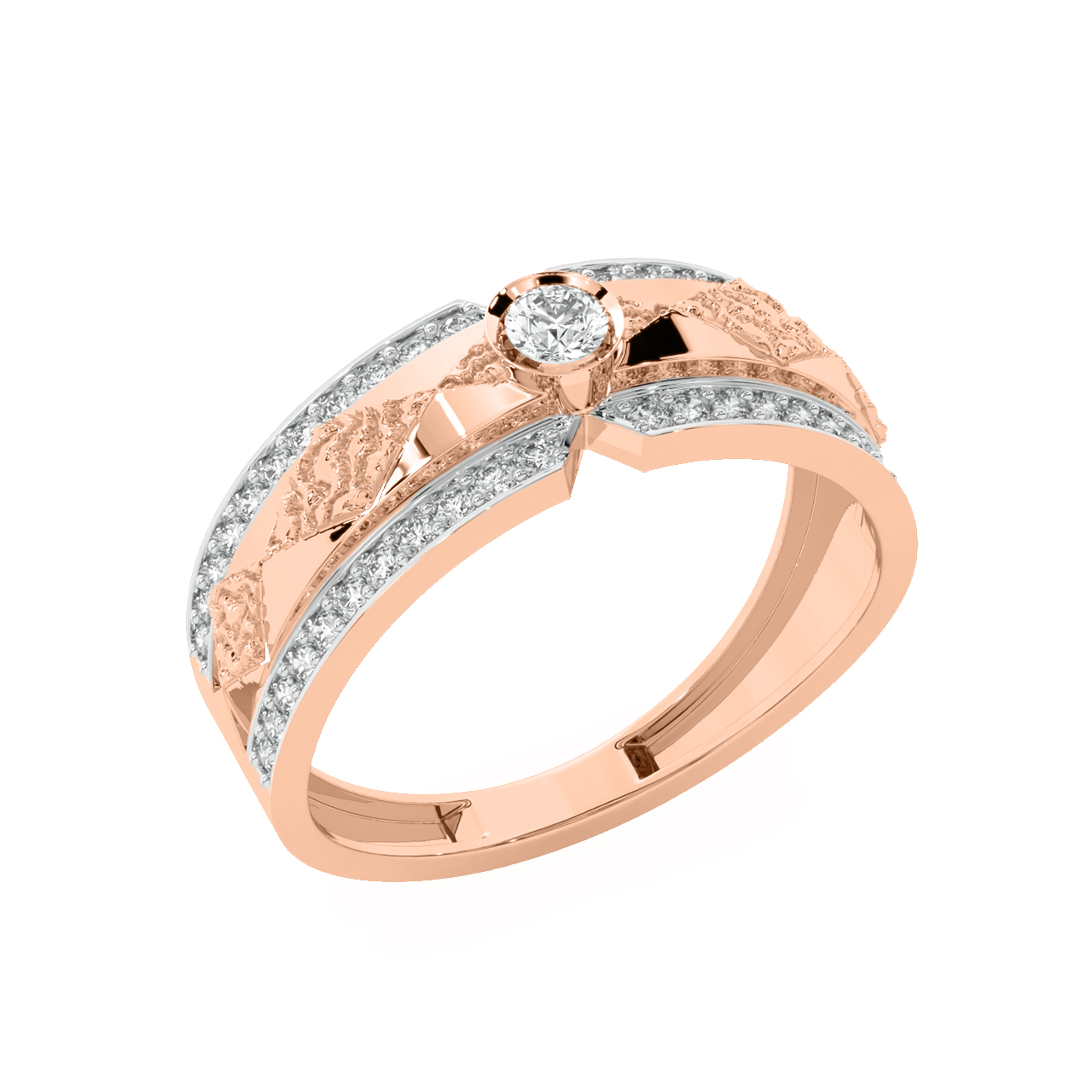 Fleurina Round Diamond Ring For Men